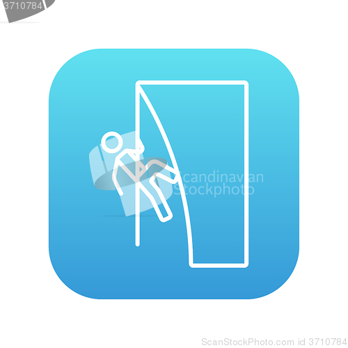 Image of Rock climber line icon.