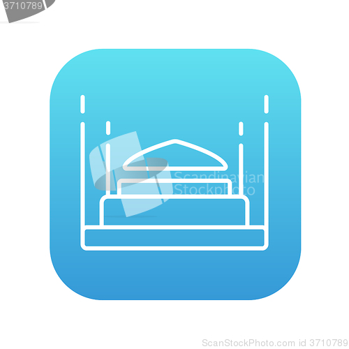 Image of Taj Mahal line icon.