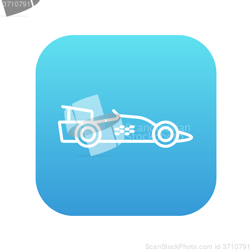 Image of Race car line icon.