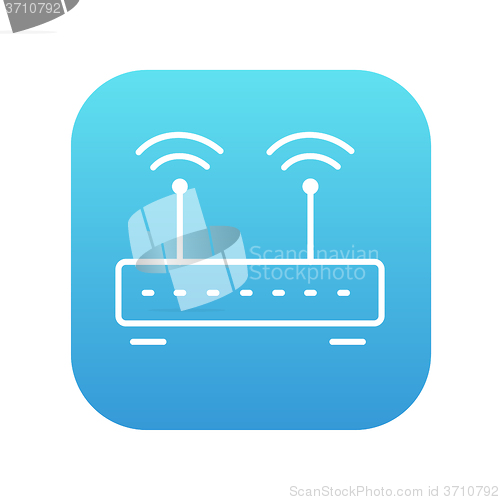 Image of Wireless router line icon.