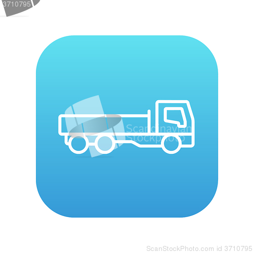 Image of Dump truck line icon.