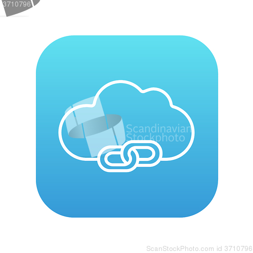 Image of Cloud computing line icon.