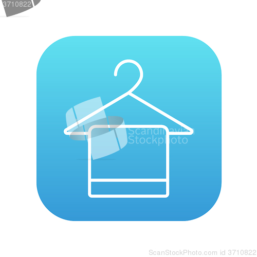 Image of Towel on hanger line icon.