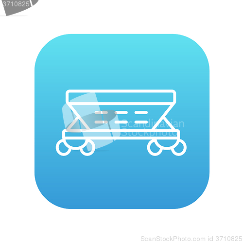 Image of Cargo wagon line icon.