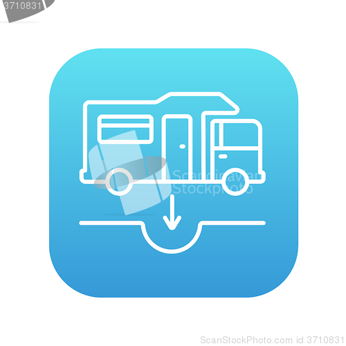 Image of Motorhome and sump line icon.