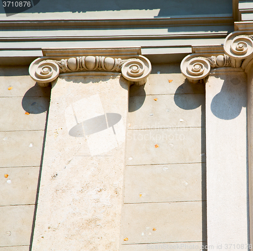 Image of abstract old column in the  country  of europe italy and marble 