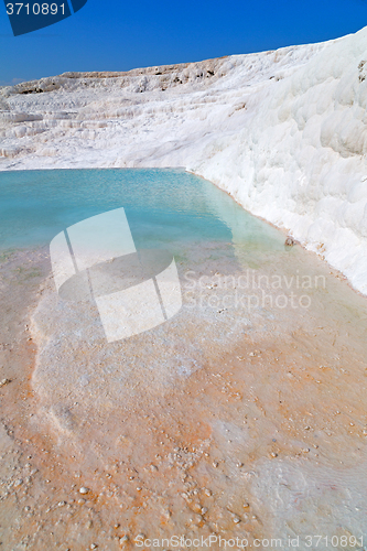 Image of calcium   travertine  turkey asia the old  water