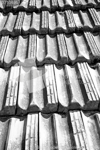 Image of old roof in italy  texture of diagonal architecture