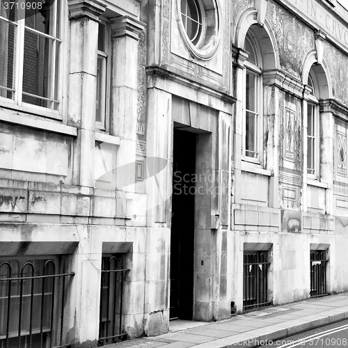 Image of exterior old architecture in england london europe wall and hist