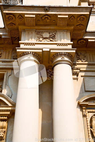 Image of abstract old column in the  country  of europe italy 