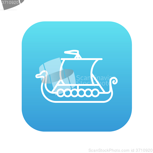 Image of Old ship line icon.