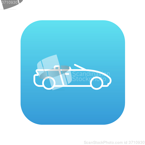 Image of Convertible car line icon.