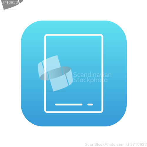 Image of Touch screen tablet line icon.