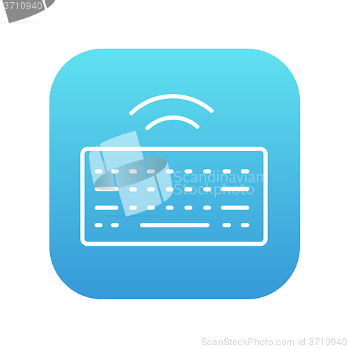 Image of Wireless keyboard line icon.