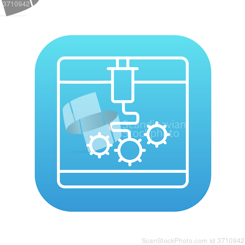 Image of Tree D printing line icon.