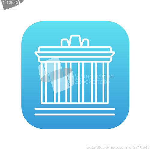 Image of Acropolis of Athens line icon.