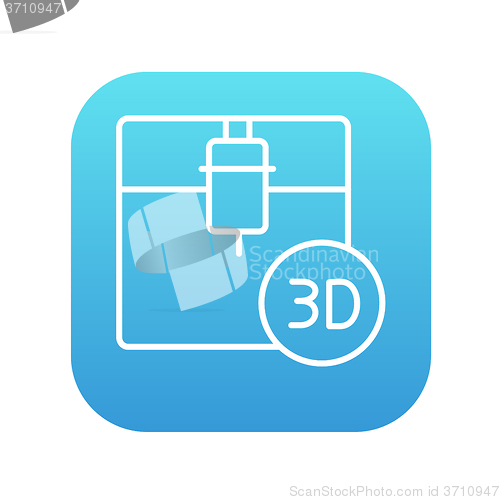 Image of Tree D printing line icon.