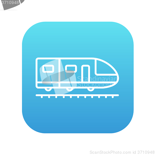 Image of Modern high speed train line icon.