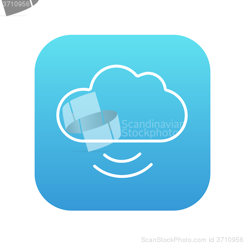 Image of Cloud computing line icon.