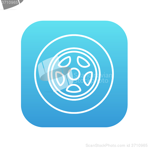 Image of Car wheel line icon.