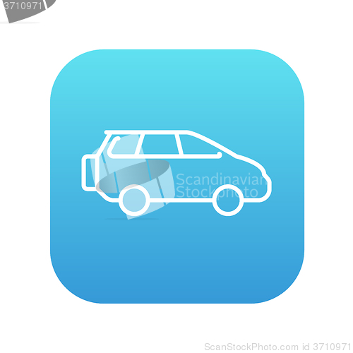 Image of Minivan line icon.