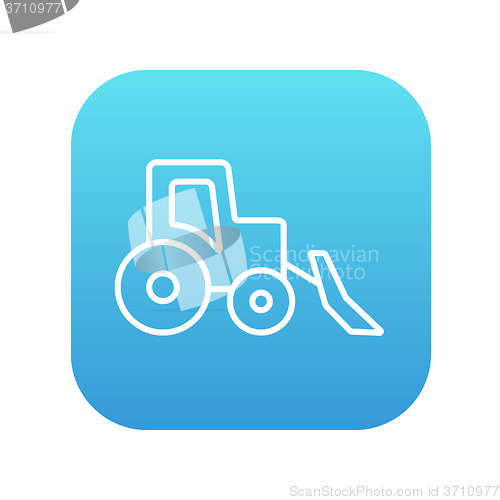 Image of Bulldozer line icon.