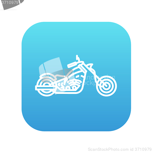 Image of Motorcycle line icon.