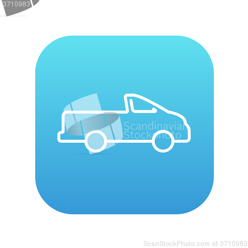 Image of Pick up truck line icon.