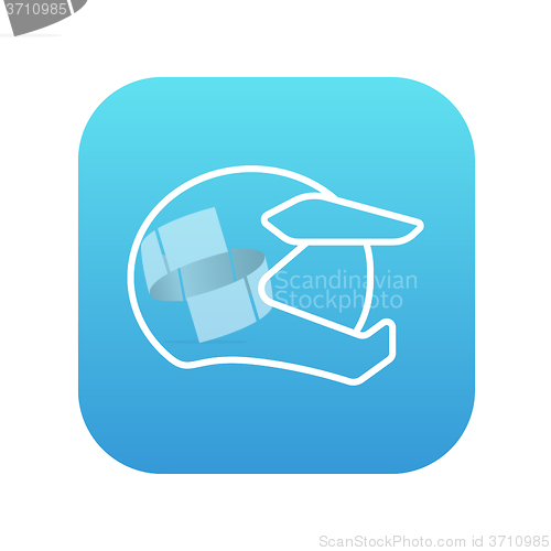 Image of Motorcycle helmet line icon.