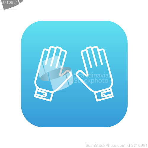 Image of Motorcycle gloves line icon.