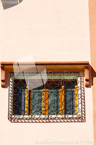 Image of  window in morocco africa and old construction wal brick histori