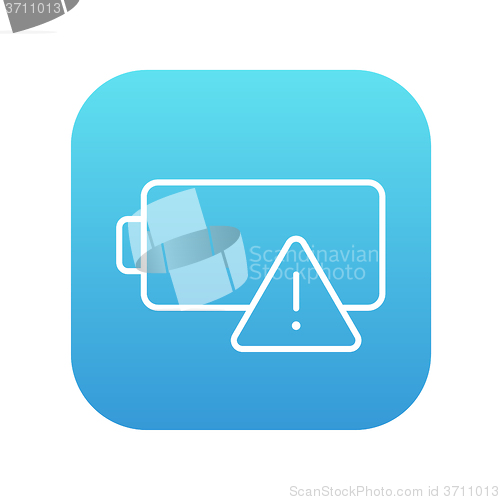 Image of Empty battery line icon.