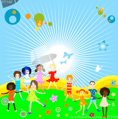 Image of group of kids playing