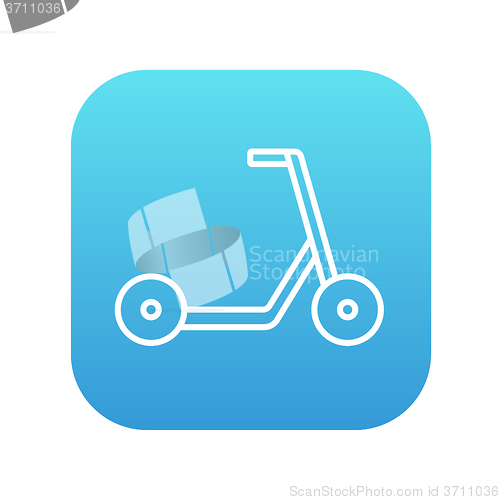 Image of Kick scooter line icon.