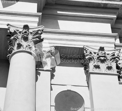 Image of abstract old column in the  country  of europe italy and marble 