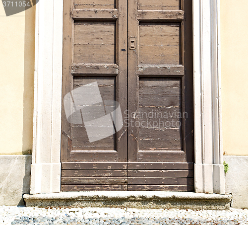 Image of old   door    in italy old ancian wood and traditional  texture 