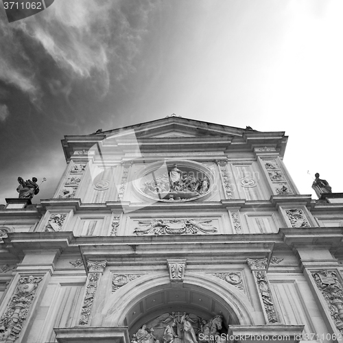 Image of column old architecture in italy europe milan religion       and