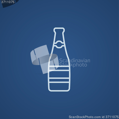 Image of Glass bottle line icon.