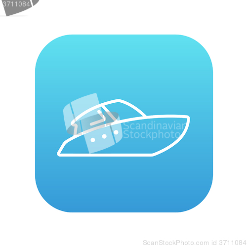 Image of Speedboat line icon.