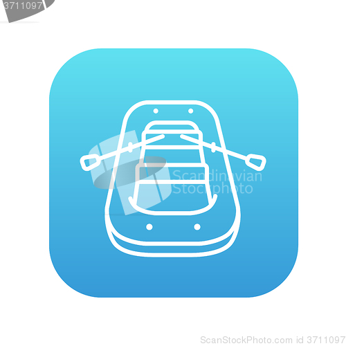 Image of Inflatable boat line icon.