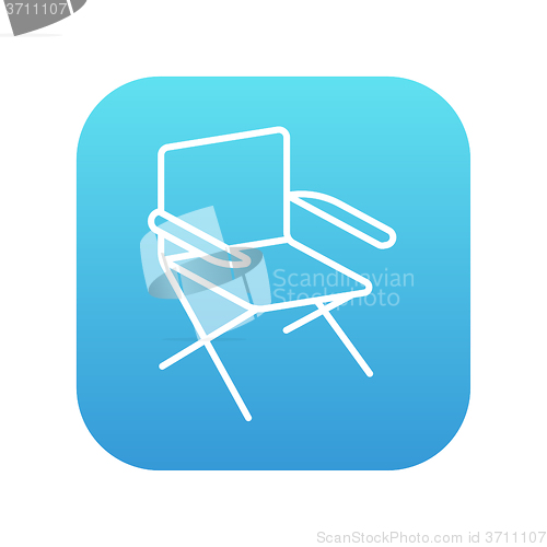 Image of Folding chair line icon.