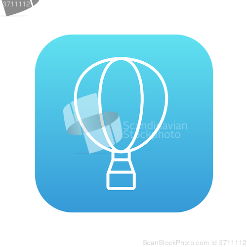 Image of Hot air balloon line icon.