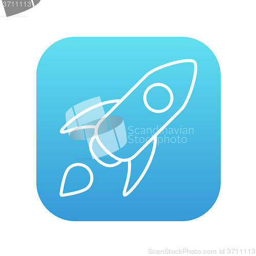 Image of Rocket line icon.