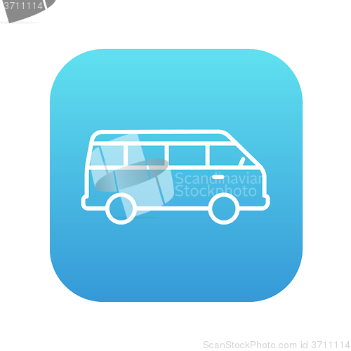 Image of Minibus line icon.