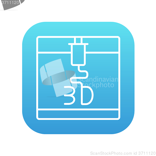 Image of Tree D printing line icon.