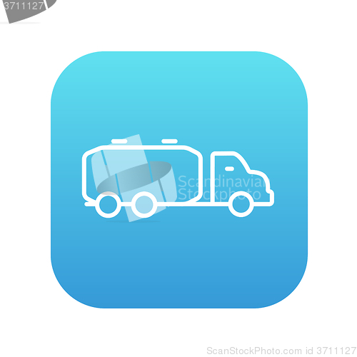 Image of Truck liquid cargo line icon.