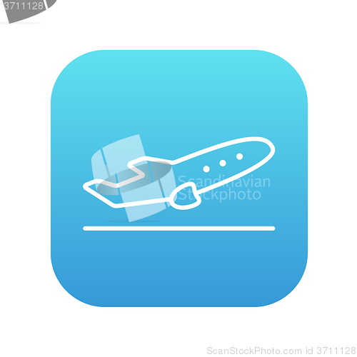 Image of Plane taking off line icon.