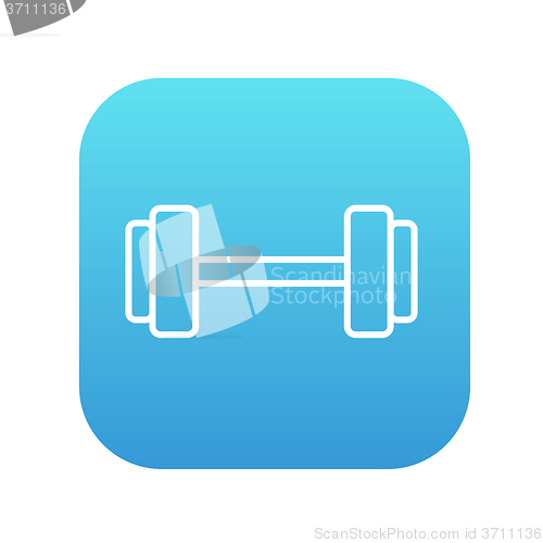 Image of Dumbbell line icon.