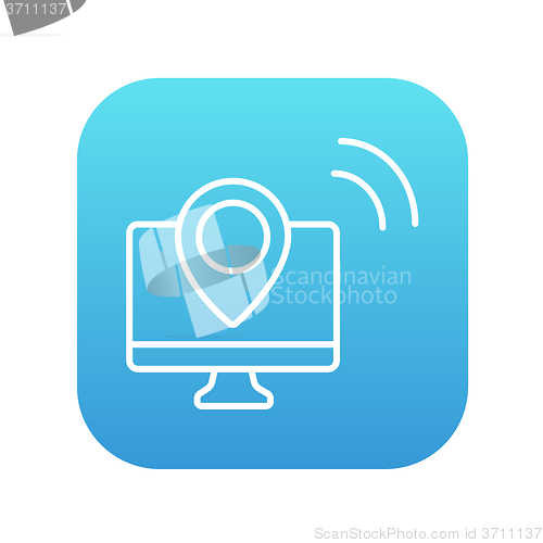 Image of Navigation line icon.