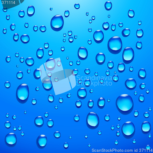 Image of transparent water drops